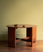 Sculpted coffee table, gorgeous beaded wood arts and craft unique piece,  1903, UK - SOLD