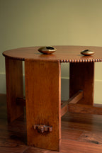 Sculpted coffee table, gorgeous beaded wood arts and craft unique piece,  1903, UK - SOLD