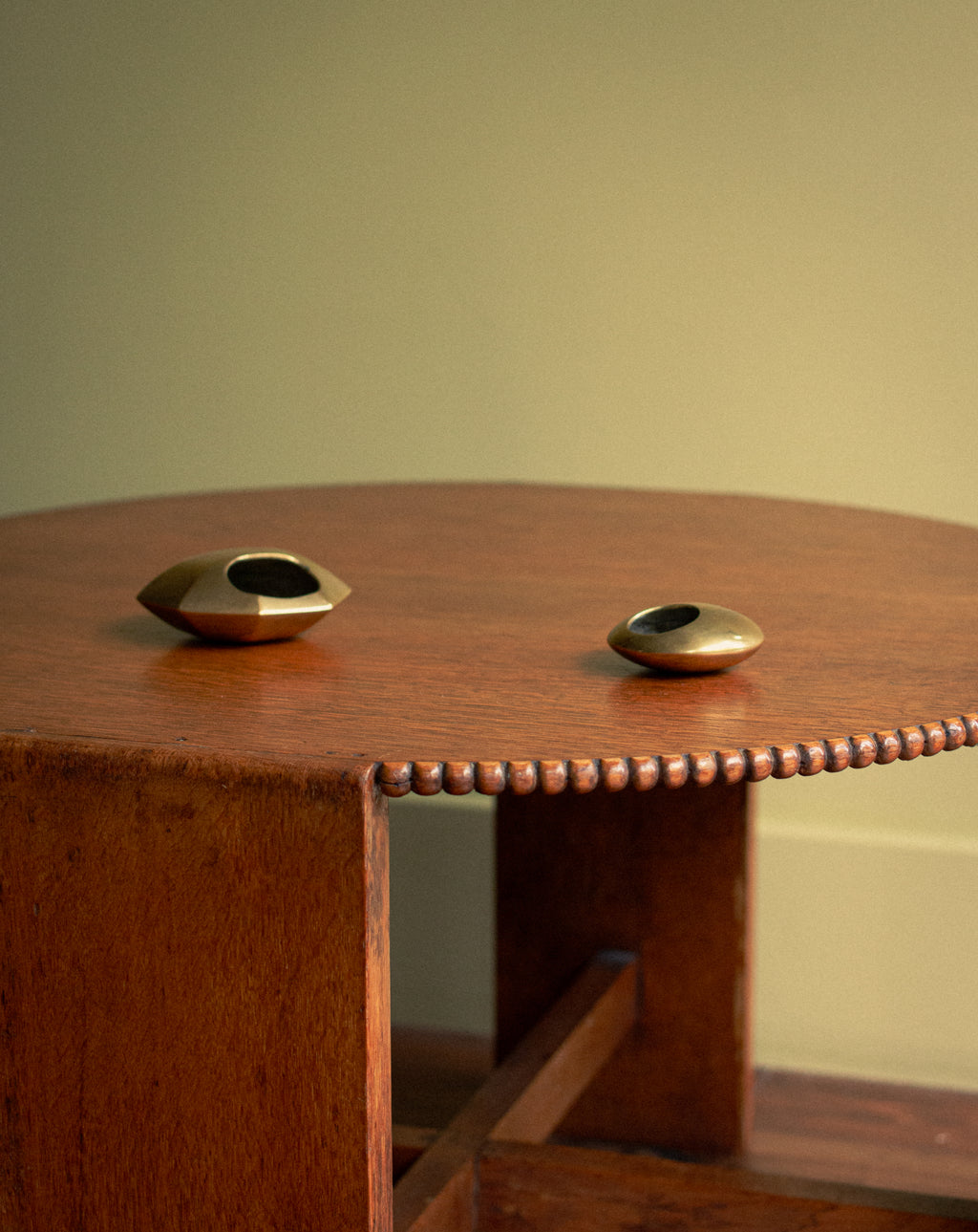 Sculpted coffee table, gorgeous beaded wood arts and craft unique piece,  1903, UK - SOLD