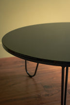 Rare Mathieu Mategot table in black opaline glass - Price on Demand