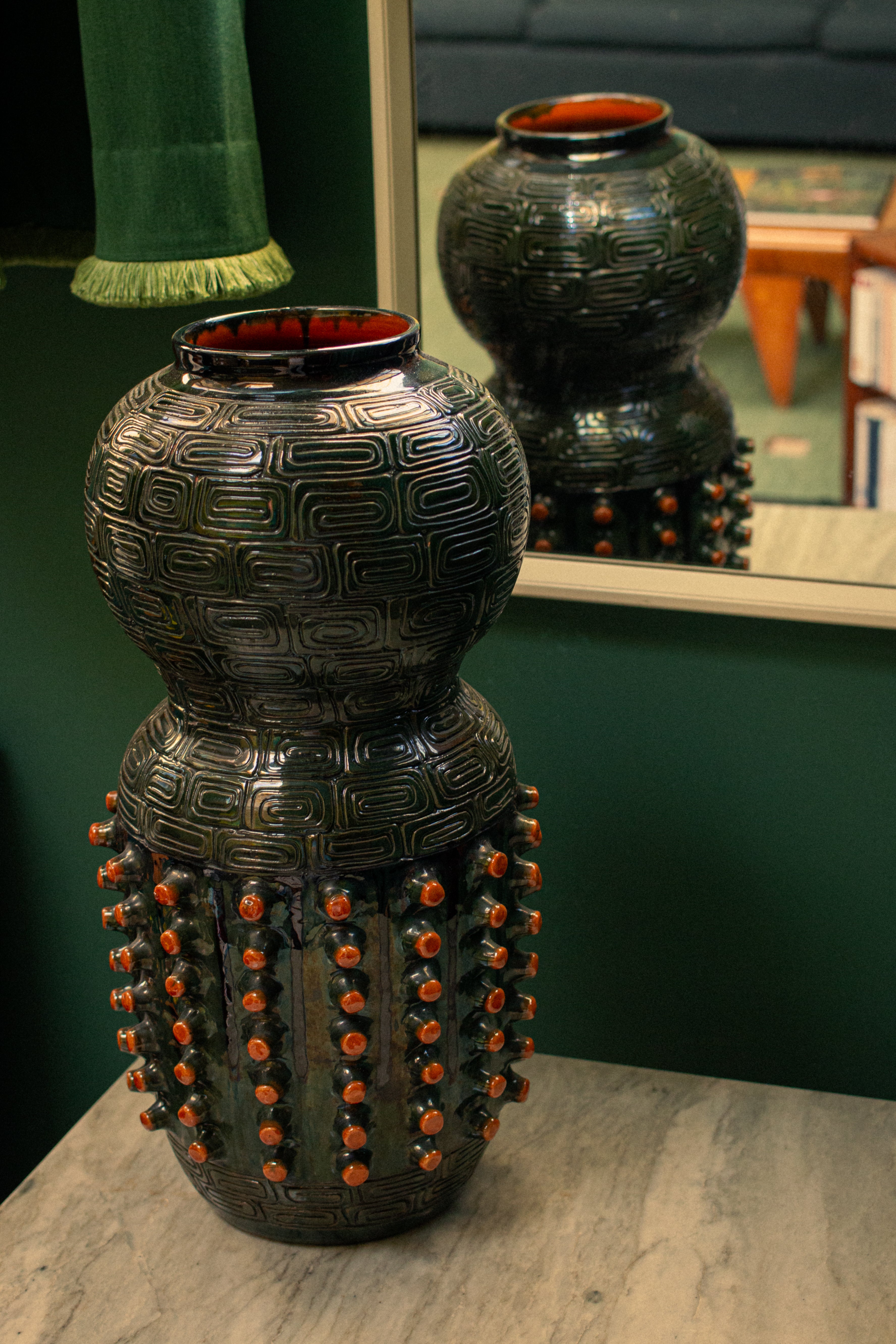Very large anonymous Eastern European ceramic piece, 1910