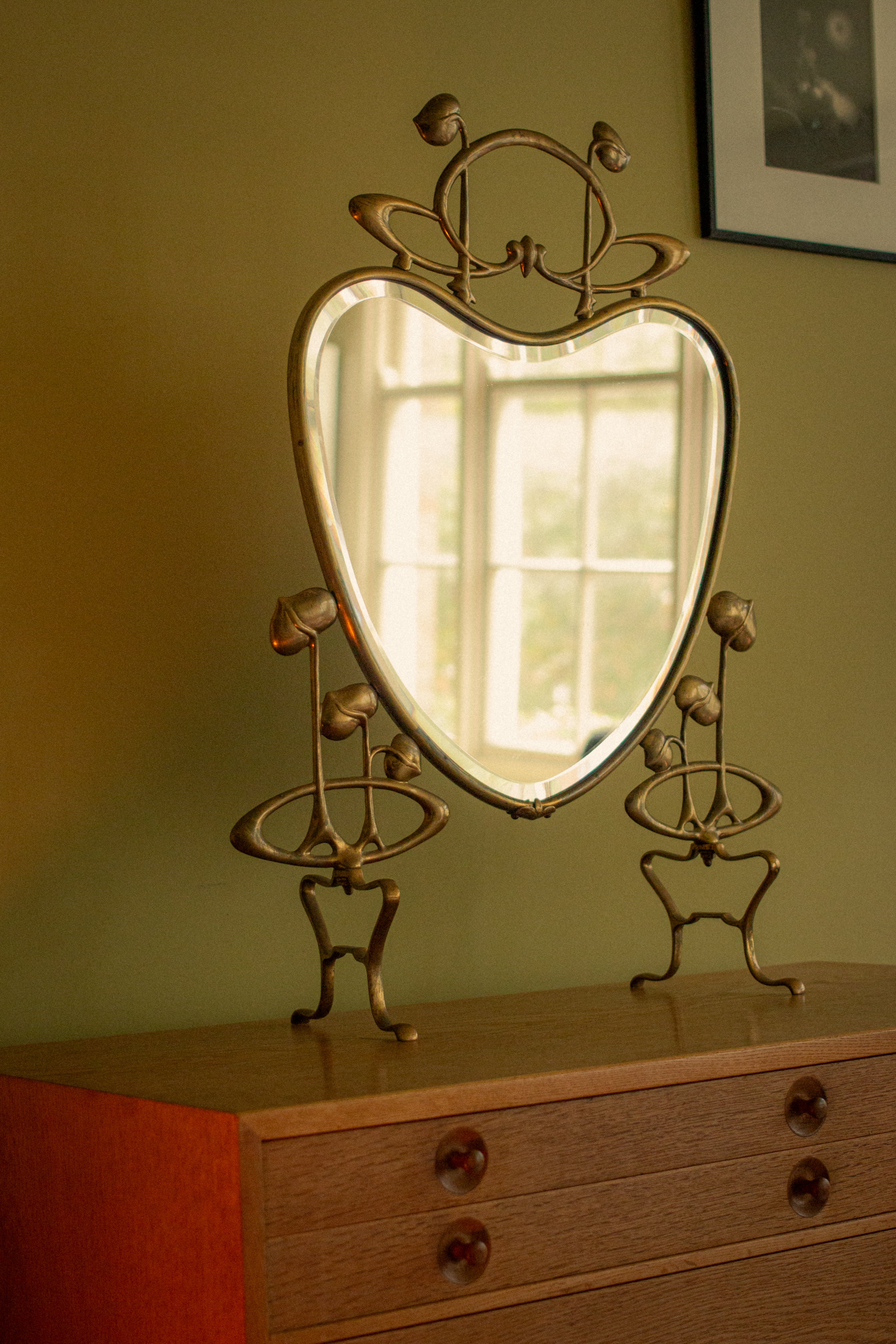 Wonderful unique piece Art Nouveau furniture Mirror, 1925
