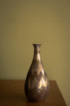 A unique 1930 Dinanderie vase signed Christofle, silver-plated.